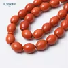 مسبحة أكريليك 33 حبة بيضاوية 12×14 مم بشرابة مضفّرة — B7-33E1-1 — برتقالي — Orange
