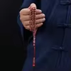 مسبحة أكريليك مخططة 99 حبة 7 مم — A113-99C2-5 — بني أحمر — Brown