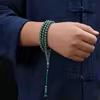 مسبحة أكريليك مخططة 99 حبة 7 مم — A113-99C2-5 — أخضر داكن — Khaki