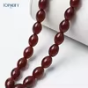 مسبحة أكريليك 33 حبة بيضاوية بنهاية خرزية — J11-33C6 — Gray