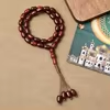 مسبحة أكريليك 33 حبة بيضاوية 10 × 15 مم — E5-33B-2 — خمري — E5-33B-2-K124