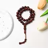 مسبحة أكريليك 33 حبة مستديرة بنهاية خرزية — A4-33C-2 — Coffee