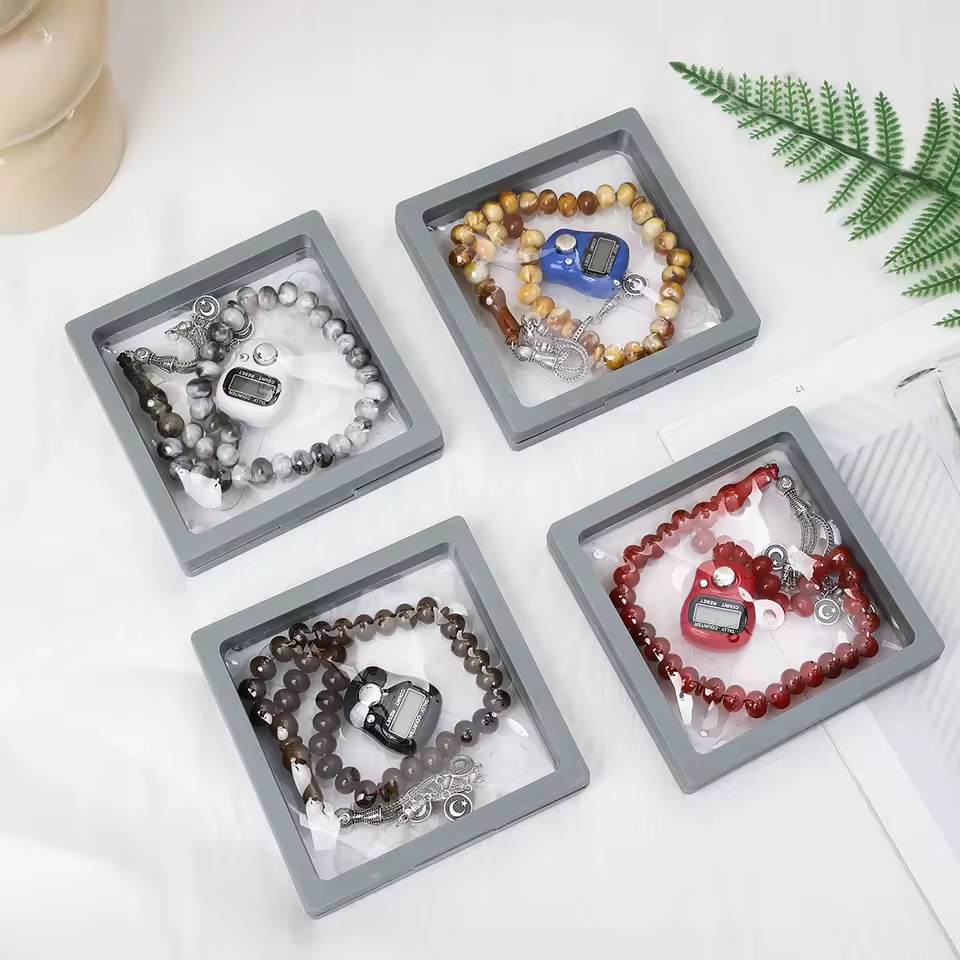 طقم مسبحة أكريليك 33 حبة مع عدّاد ذكر رقمي — Y1-F3-33G-2 — صورة المنتج 1 طقم مسبحة أكريليك 33 حبة مع عدّاد ذكر رقمي — Y1-F3-33G-2 — صورة المنتج 1