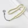 مسبحة أكريليك 33 حبة ممدودة مع سلسلة وتعليقة دائرية — C1-33G8H — عاجي — E7-33G6-L5 Ivory