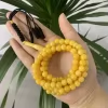 مسبحة 99 حبة صفراء بنهايات خيطية — A2-99E13 — حبات صفراء وخيط أسود — A2-99E13-2