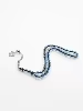 مسبحة بمظهر أزرق رمادي وسلسلة وتعليقة دائرية — JH-1015-45 — الخيار الأصلي White — المظهر في الصورة أزرق رمادي