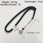 مسبحة أكريليك وراتنج 45 حبة بتعليقة عقدية — SA3-45G1-A — صورة المنتج 6