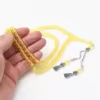 مسبحة بخيارات متعددة وسلاسل طرفية فضية اللون – H42-45F-2-1 — H42-45F-2-1 — أصفر شفاف مع سلاسل وزخارف طرفية فضية اللون