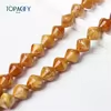 مسبحة أكريليك من 33 خرزة متعددة الأوجه 11×11.5 مم – I32-33G4-1 — K8 — بني شفاف مع سلاسل فضية اللون