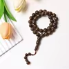 مسبحة أكريليك 33 حبة 12 مم بنقوش متدرجة ونهاية خرزية — I6-33C-2 — بني داكن — Coffee-2